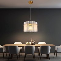 Led Hängeleuchte Pendellampe Esszimmerleuchte Glas gold Deckenleuchte, Metall schwarz Glasstäbe, 1 Flammig, 7W 806lm warmweiß, d 40 cm von GLOBO LIGHTING