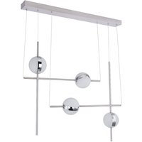 Led Pendelleuchte Wohnzimmerlampe Kugel Hängeleuchte opal Chrom Innenleuchte modern, 32 Watt 2200lm 3000k, LxH 83 x 120 cm Led Pendelleuchte Wohnzimmerlampe Kugel Hängeleuchte opal Chrom Innenleuchte modern, 32 Watt 2200lm 3000k, LxH 83 x 120 cm von GLOBO LIGHTING