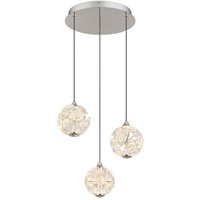 Pendellampe Hängeleuchte Wohnzimmerlampe 3 Flammig LED K9 Kristalle H 150 cm von GLOBO LIGHTING
