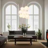 Globo Lighting - Pendelleuchte Hängelampe Wohnzimmerleuchte Glaskugeln satiniert 9 flammig d 45 cm von GLOBO LIGHTING
