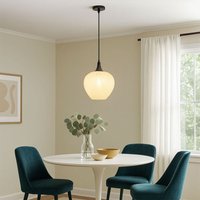 Led Pendelleuchte Hängeleuchte Esszimmerlampe Glas weiß opal gemustert, 1 E27 led warmweiß Led Pendelleuchte Hängeleuchte Esszimmerlampe Glas weiß opal gemustert, 1 E27 led warmweiß von GLOBO LIGHTING