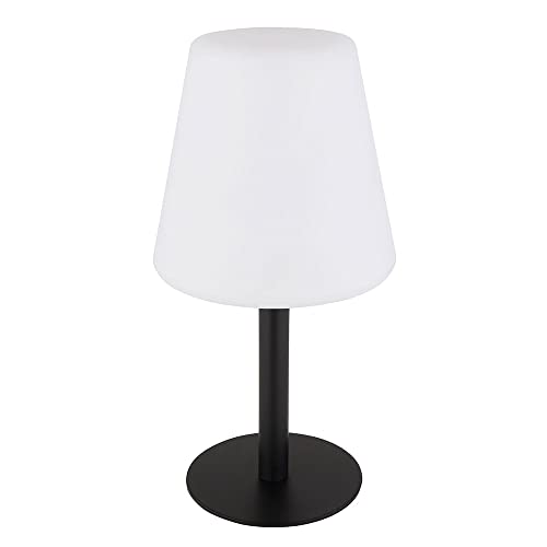 RGB LED Solar Tischleuchte 15x30cm Metall Kunststoff schwarz matt opal von Globo von GLOBO