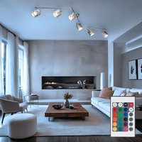 Samt Decken Strahler dimmbar Spot Lampe verstellbar FERNBEDIENUNG im Set inkl. RGB LED Leuchtmittel Samt Decken Strahler dimmbar Spot Lampe verstellbar FERNBEDIENUNG im Set inkl. RGB LED Leuchtmittel von GLOBO LIGHTING