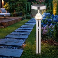 Solar Gartenleuchte Bewegungsmelder Wegleuchte Außen Solar Gartenlampen mit Bewegungsmelder, 2 Stufen Erdspieß, 20x led 0,2 Watt, DxH 15 x 55 cm von GLOBO LIGHTING