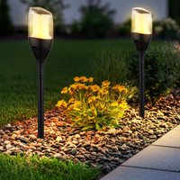 Globo Lighting - Solarfackel Außenleuchte Gartendeko led Solarlampe mit Feuereffekt Erdspieß Terrassenlampe, warmweiß, DxH 7,5 x 64,5 cm, 2er Set von GLOBO LIGHTING