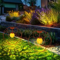 Solarlampe orientalische Glaskugel rostfarben Dekoleuchte Gartenlampe Erdspieß Solarleuchte Metall für Außen, 1x led 0,06W warmweiß, LxBxH 30x8,5x41 Solarlampe orientalische Glaskugel rostfarben Dekoleuchte Gartenlampe Erdspieß Solarleuchte Metall für Außen, 1x led 0,06W warmweiß, LxBxH 30x8,5x41 von GLOBO LIGHTING