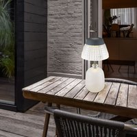 Globo Lighting - Solarleuchte Tischlampe Tischleuchte Gartenlampe Akku Glas satiniert led h 27 cm von GLOBO LIGHTING
