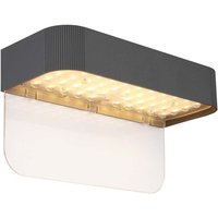 Solarleuchte Wandleuchte Außenlampe Bewegungsmelder Gartenlampe grau LED von GLOBO LIGHTING