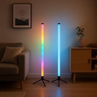 Globo Lighting - Stehleuchte Standlampe Wohnzimmerleuchte Regenbogen Fernbedienung usb rgb led, Kunststoff, 1x led 7W, DxH 37x113 cm von GLOBO LIGHTING