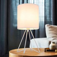 Globo Lighting - Tischlampe Tischleuchte Nachttischlampe Textil Wohnzimmerlampe weiß h 34,5 cm von GLOBO LIGHTING