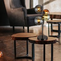 Tischleuchte Beistelllampe Schlafzimmerlampe Glas Tischlampe Wohnzimmerleuchte, Metall grau, led 4x 3,5W 290Lm warmweiß, h 48 cm von GLOBO LIGHTING