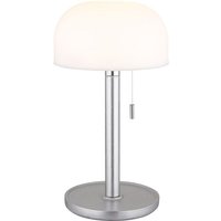 Tischleuchte Außenlampe LED Akku USB Bambus Gartenleuchte, Kunststoff opal silber, 1,5W 80Lm warm-kaltweiß, DxH 15x28 cm von GLOBO LIGHTING