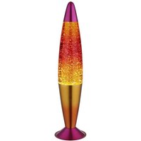Tischleuchte Glitterleuchte Lavalampe Glitzerlicht Aluminium LED bunt Silberglitter H 40 cm von GLOBO LIGHTING