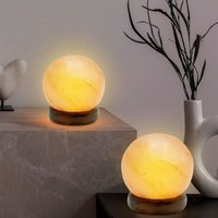 Globo Lighting - Tischleuchte Salzkristall Salzkristalllampe Holzsockel Tischlampe Holz Salzstein Dekoleuchte, usb, led 5W, DxH 8,9x10,2 cm, 2er Set Globo Lighting - Tischleuchte Salzkristall Salzkristalllampe Holzsockel Tischlampe Holz Salzstein Dekoleuchte, usb, led 5W, DxH 8,9x10,2 cm, 2er Set von GLOBO LIGHTING