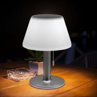 Tischleuchte Solarleuchte Außenlampe Terrassenleuchte Tischlampe Balkon, IP44 Spritzwasserfest Akku Zugschalter Edelstahl weiß, 10x led warmweiß, DxH Tischleuchte Solarleuchte Außenlampe Terrassenleuchte Tischlampe Balkon, IP44 Spritzwasserfest Akku Zugschalter Edelstahl weiß, 10x led warmweiß, DxH von GLOBO LIGHTING
