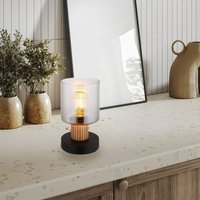 Globo Lighting - Tischleuchte Tischlampe Schlafzimmerlampe Leselampe Glas rauch h 21 cm von GLOBO LIGHTING