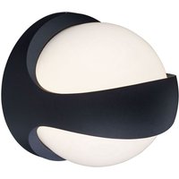 Up down Wandleuchte Aussen led Wandlampe Kugel up and down Leuchten Aussen anthrazit, Kugel in weiß, 1x led 12 Watt 520 Lumen warmweiß, HxBxA von GLOBO LIGHTING