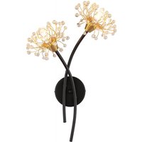 Wandleuchte Flurlampe Kristallleuchte Blume gold schwarz 2-Flammig G9 Wohnzimmer Wandleuchte Flurlampe Kristallleuchte Blume gold schwarz 2-Flammig G9 Wohnzimmer von GLOBO LIGHTING