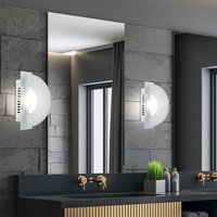 Globo Lighting - Wandleuchte Modern Treppenhauslampe Chrom Wandlampe Glas, Aluminium, 1x led 5W 380Lm warmweiß, LxB 20x7 cm, 2er Set von GLOBO LIGHTING