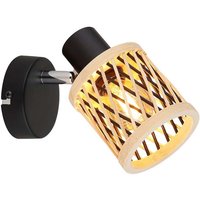 Wandleuchte Wohnzimmerlampe Flurleuchte schwarz matt Bambus H 13,5 cm von GLOBO LIGHTING