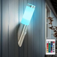 Wandleuchte mit Bewegungsmelder Außenleuchte Wand Modern Wandfackel Garten, Fernbedienung dimmbar, rgb led 3,5W 320Lm warmweiß, DxH 7,6x41 cm Wandleuchte mit Bewegungsmelder Außenleuchte Wand Modern Wandfackel Garten, Fernbedienung dimmbar, rgb led 3,5W 320Lm warmweiß, DxH 7,6x41 cm von GLOBO LIGHTING