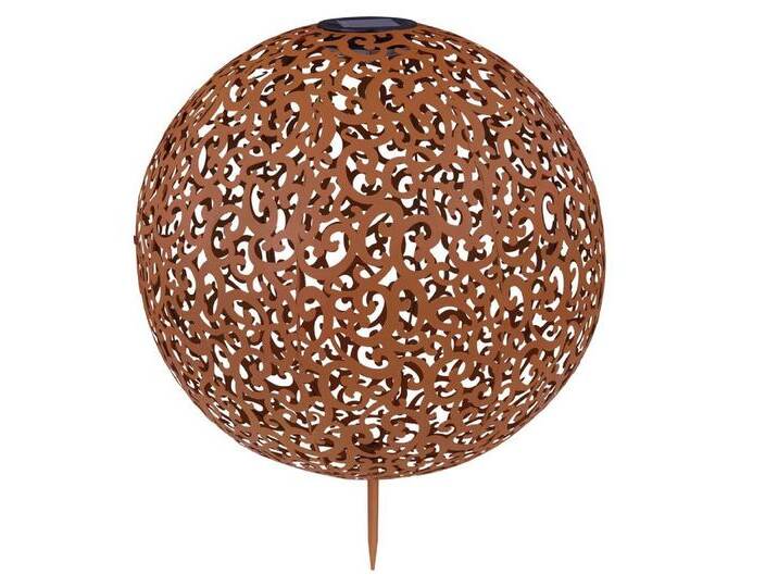 GLOBO LIGHTING Gartenleuchte, LED-Leuchtmittel fest verbaut, Warmweiß, LED Solar Außen Lampe Kugel Steck Strahler rost Garten Weg Beet, braun GLOBO LIGHTING Gartenleuchte, LED-Leuchtmittel fest verbaut, Warmweiß, LED Solar Außen Lampe Kugel Steck Strahler rost Garten Weg Beet, braun von GLOBO-Lighting