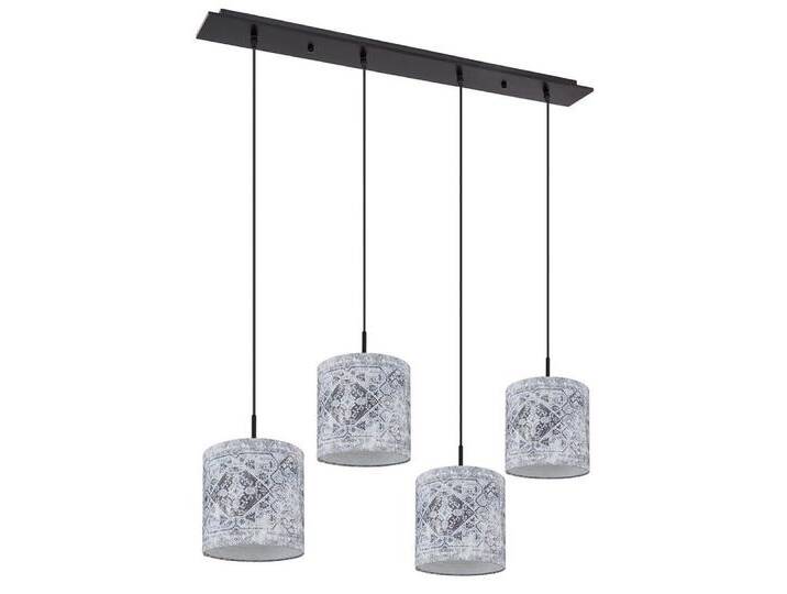 GLOBO LIGHTING Hängeleuchte, Leuchtmittel nicht inklusive, Hängeleuchte Pendellampe 4 Flammig Metall schwarz Textil L 100 cm, schwarz GLOBO LIGHTING Hängeleuchte, Leuchtmittel nicht inklusive, Hängeleuchte Pendellampe 4 Flammig Metall schwarz Textil L 100 cm, schwarz von GLOBO-Lighting
