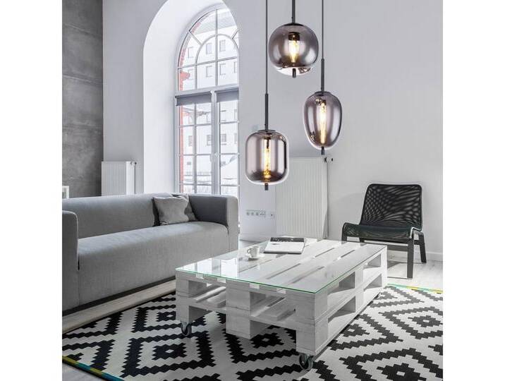 GLOBO LIGHTING Hängeleuchte, Leuchtmittel nicht inklusive, Hängeleuchte Wohnzimmer Pendellampe Designleuchte, grau GLOBO LIGHTING Hängeleuchte, Leuchtmittel nicht inklusive, Hängeleuchte Wohnzimmer Pendellampe Designleuchte, grau von GLOBO-Lighting