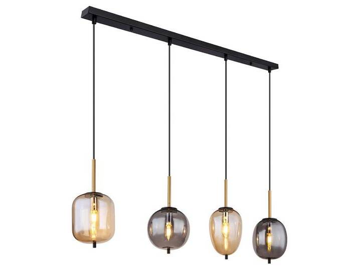 GLOBO LIGHTING Hängeleuchte, Leuchtmittel nicht inklusive, Hängeleuchte Wohnzimmerlampe Pendellampe Esszimmerleuchte Messing, schwarz von GLOBO-Lighting