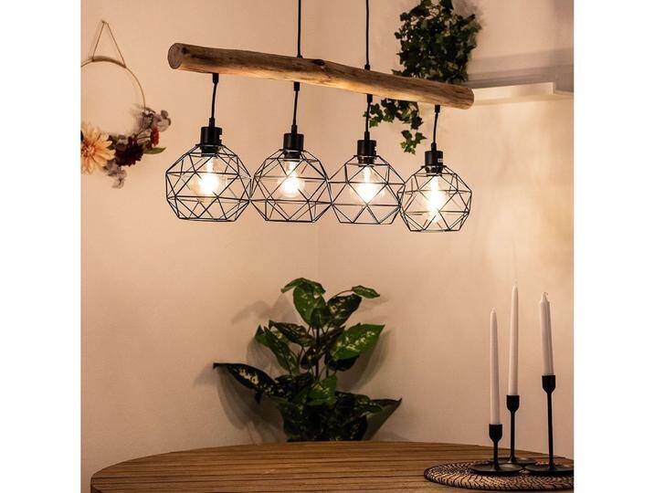 GLOBO LIGHTING Hängeleuchte, Leuchtmittel nicht inklusive, Pendelleuchte Hängeleuchte Deckenleuchte Esszimmerleuchte, braun von GLOBO-Lighting