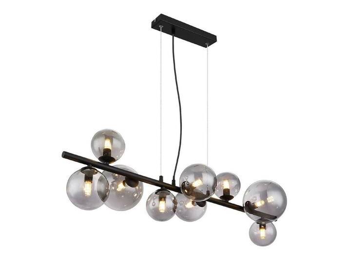 GLOBO LIGHTING Hängeleuchte Hängeleuchte Esszimmer LED Hängelampe Rauchglas Pendelleuchte 56133-9H, Glas, Kugeln, 9 flammig, modern, LED wechselbar GLOBO LIGHTING Hängeleuchte Hängeleuchte Esszimmer LED Hängelampe Rauchglas Pendelleuchte 56133-9H, Glas, Kugeln, 9 flammig, modern, LED wechselbar von GLOBO-Lighting