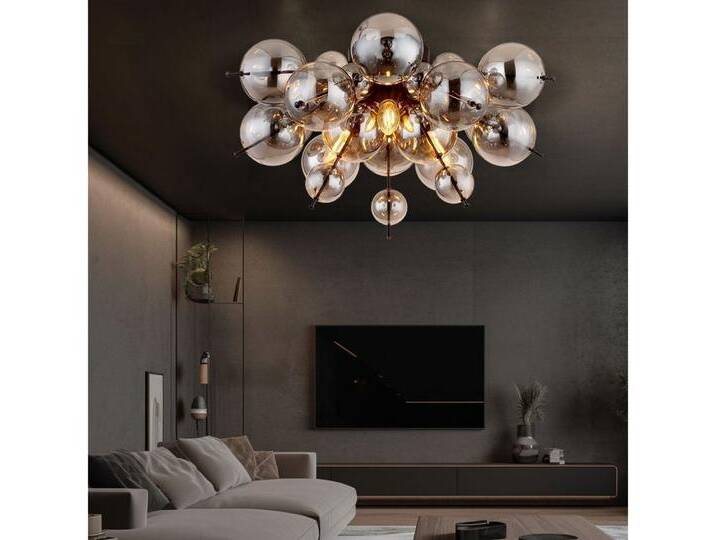 GLOBO LIGHTING Kugelleuchte, Leuchtmittel nicht inklusive, Deckenleuchte Deckenlampe Wohnzimmerlampe Rauchfarbe, grau GLOBO LIGHTING Kugelleuchte, Leuchtmittel nicht inklusive, Deckenleuchte Deckenlampe Wohnzimmerlampe Rauchfarbe, grau von GLOBO-Lighting