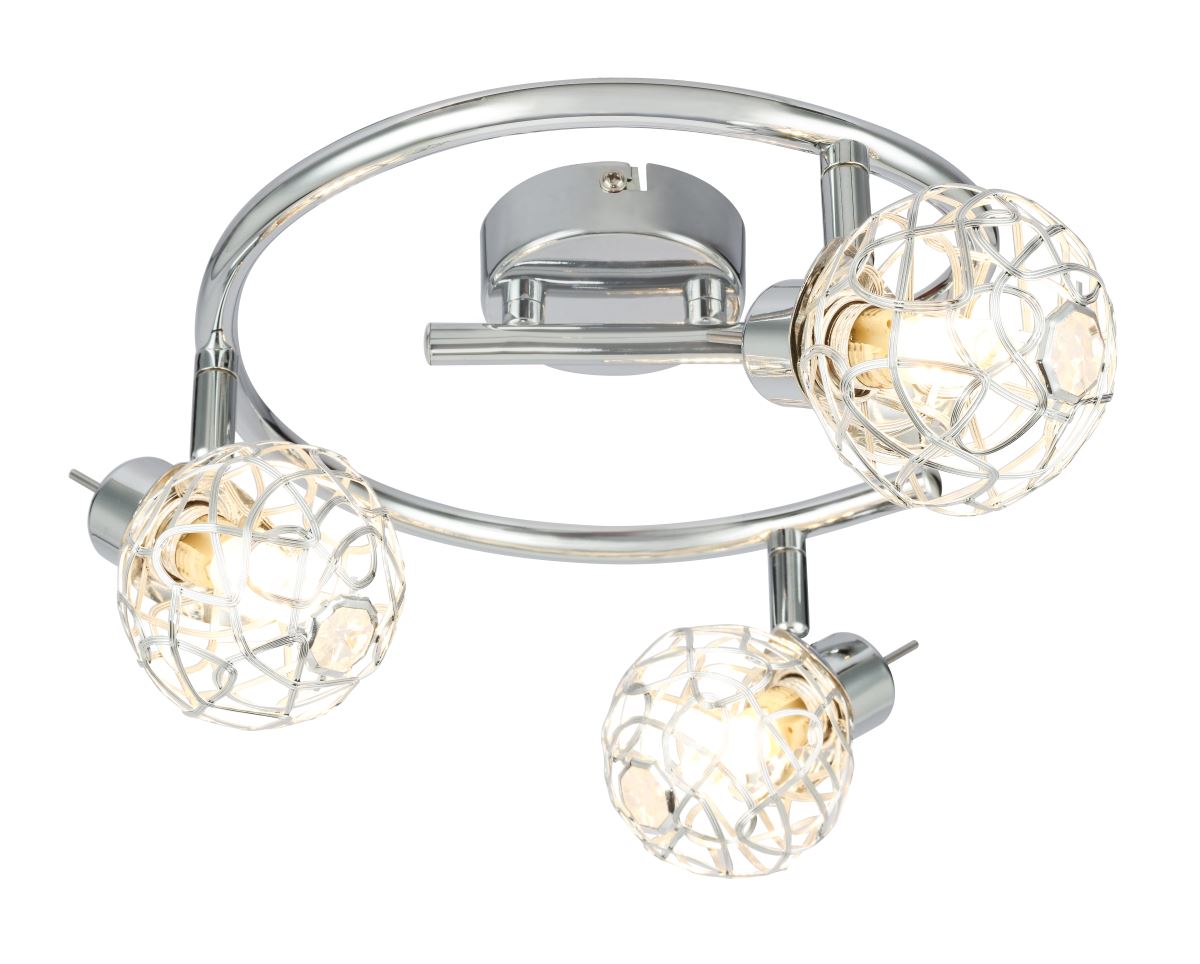 Globo Bolt LED Deckenstrahler chrom, silber 3x G9 25x14cm von GLOBO Lighting