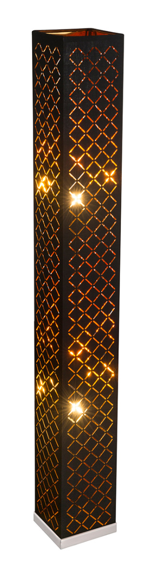 Globo Clarke Stehleuchte schwarz, Blattgold 2x E27 mit Schalter 15x15x118cm von GLOBO Lighting
