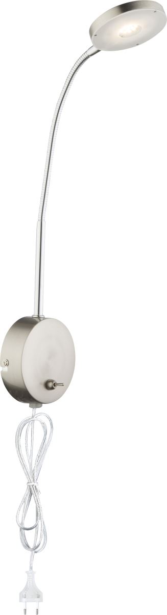 Globo Deniz LED Wandleuchte nickel matt mit Schalter x26x48cm von GLOBO Lighting