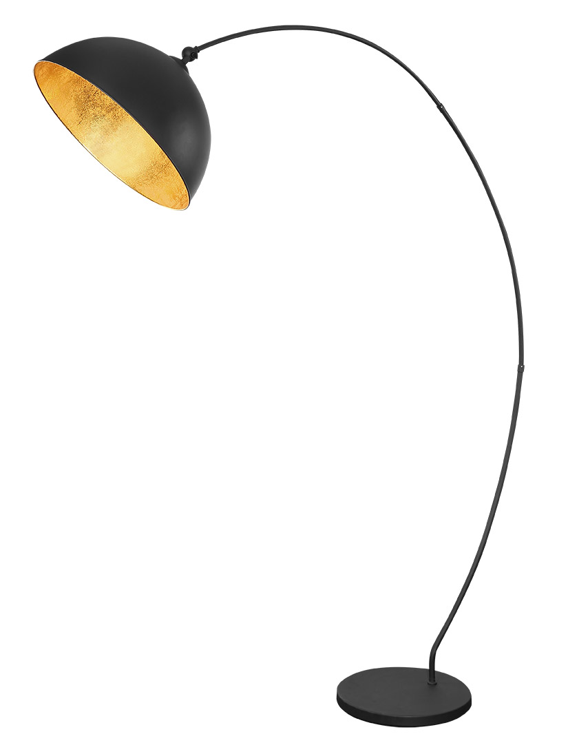 Globo Gottfried Stehleuchte schwarz matt, Blattgold E27 mit Schalter 115x45x182cm von GLOBO Lighting