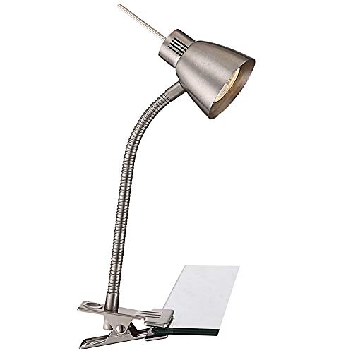 Globo LED Schreib Tisch Klemm Leuchte Schlaf Zimmer Beistell Lampe FLEXO Spot Beleuchtung 2476L, Silber, medium, 9007371343430 Globo LED Schreib Tisch Klemm Leuchte Schlaf Zimmer Beistell Lampe FLEXO Spot Beleuchtung 2476L, Silber, medium, 9007371343430 von GLOBO
