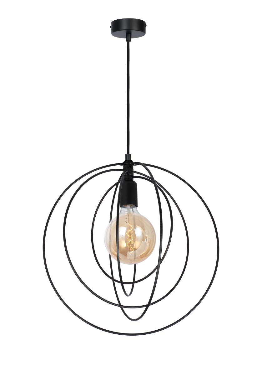 Globo Sarini Hängeleuchte schwarz E27 dimmbar 42x120cm von GLOBO Lighting