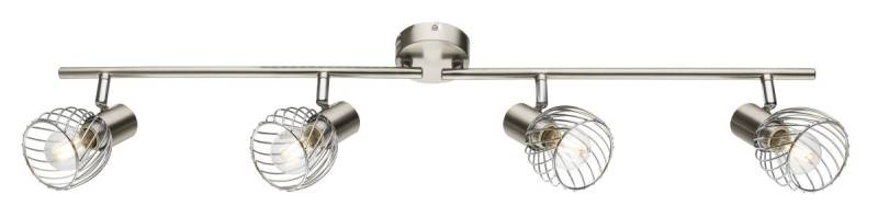 Globo Texas Deckenstrahler nickel matt 4x E14 dimmbar 80x8x14,5cm von GLOBO Lighting