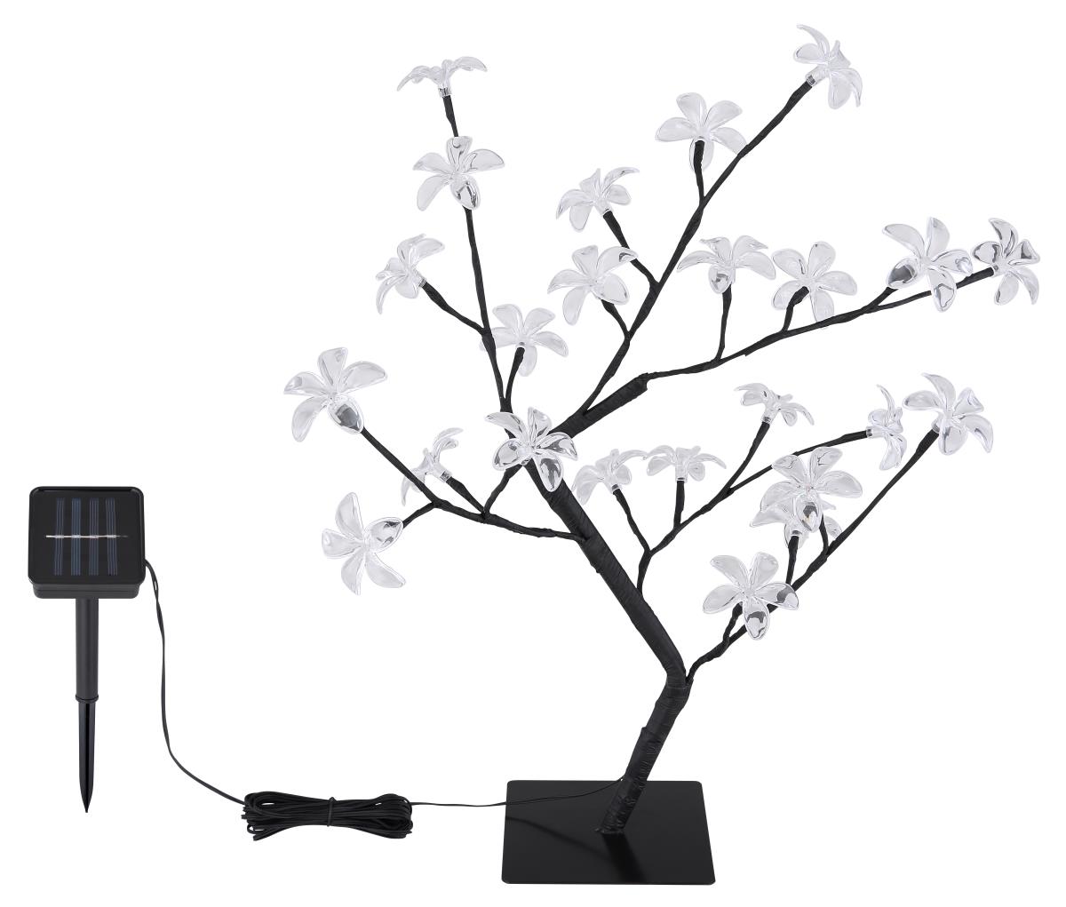 LED Solarlampe 60cm Baum mit leuchtenden Blüten LED weiss blau pink von Globo von GLOBO Lighting