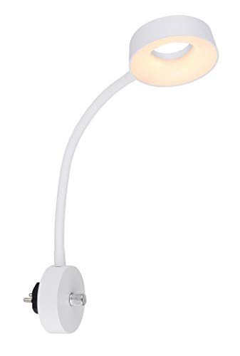 LED Wandleuchte LEHOVO Direct-Plug-In mit Flexo weiß Dimmer satiniert 4 Watt von GLOBO Lighting
