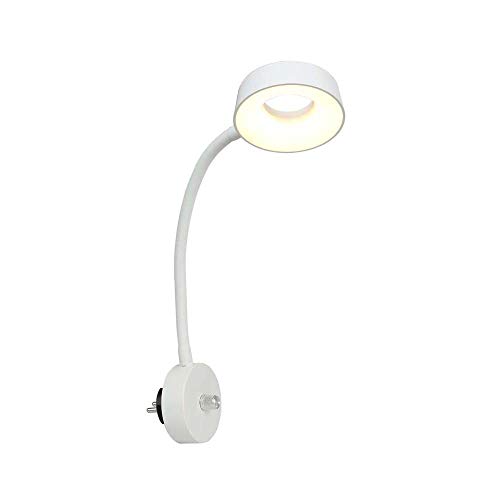 LED Wandleuchte LEHOVO Direct-Plug-In mit Flexo weiß Dimmer satiniert 4 Watt von GLOBO