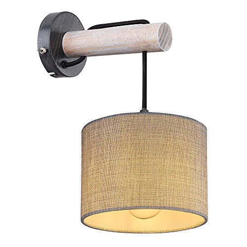 Wand Lampe Leuchte Beleuchtung Holz-Design Textil Wohn Ess Schlaf Zimmer Küche von GLOBO