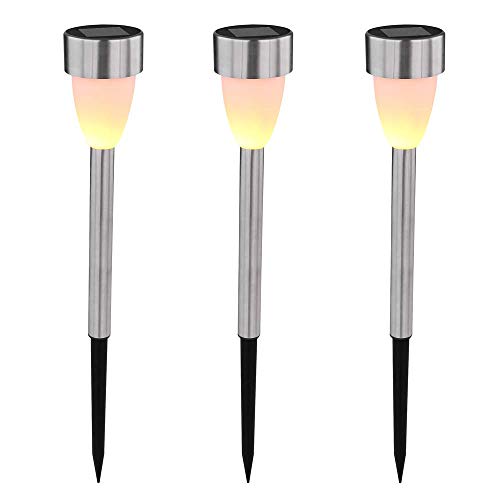 3x LED Außen Solar Garten Steck Leuchte Lampe Flacker-Effekt Beleuchtung Hof Weg 3x LED Außen Solar Garten Steck Leuchte Lampe Flacker-Effekt Beleuchtung Hof Weg von GLOBO