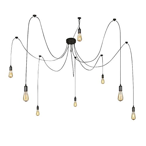 Decken Hänge Leuchte Kabel 1,5-3,5m Textil Schwarz Strahler Pendel Lampe Globo A110-8 Decken Hänge Leuchte Kabel 1,5-3,5m Textil Schwarz Strahler Pendel Lampe Globo A110-8 von GLOBO