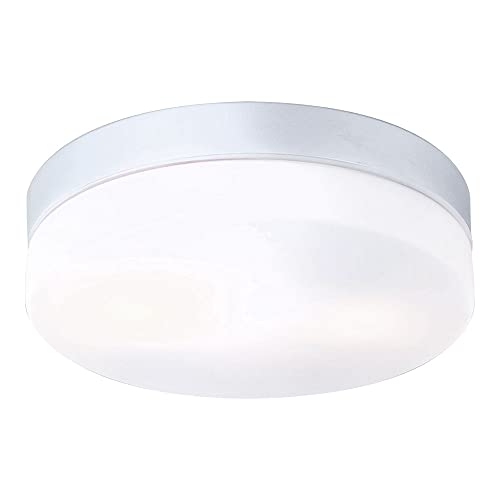 Globo Deckenleuchte Alu, silber, opal, IP44, D:240, H:65, exkl. 2xE27 40W 230V von Globo