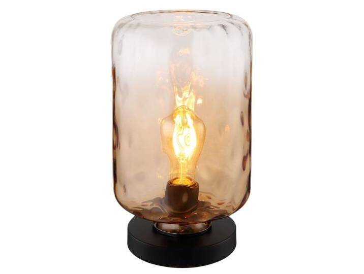 Designer-Tischlampe Darina Bernsteinfarbenes Glas Globo - 16046TA von GLOBO