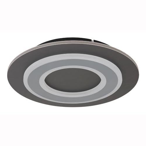 GLOBO Deckenlampe Deckenleuchte Wohnzimmerlampe Schlafzimmerlampe Esszimmerleuchte, Metall Acryl anthrazit grau, LED 24W 710Lm 3000K warmweiß, D 32 cm GLOBO Deckenlampe Deckenleuchte Wohnzimmerlampe Schlafzimmerlampe Esszimmerleuchte, Metall Acryl anthrazit grau, LED 24W 710Lm 3000K warmweiß, D 32 cm von GLOBO