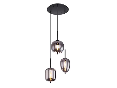 GLOBO Hängeleuchte Esszimmerlampe Pendellampe Pendelleuchte Hängelampe Rauchglas LIGHTING BLACKY GLOBO Hängeleuchte Esszimmerlampe Pendellampe Pendelleuchte Hängelampe Rauchglas LIGHTING BLACKY von GLOBO
