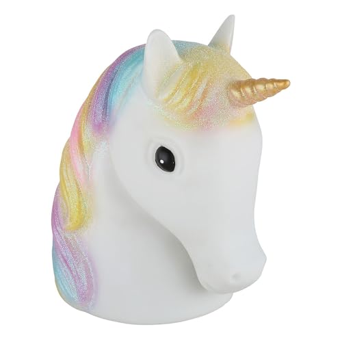 GLOBO LED Dekoleuchte Kinderzimmerlampe Nachtlicht Einhorn Tischleuchte bunt, USB oder Batterien, 2W 100lm warmweiß, LxH18 x 21 cm von GLOBO